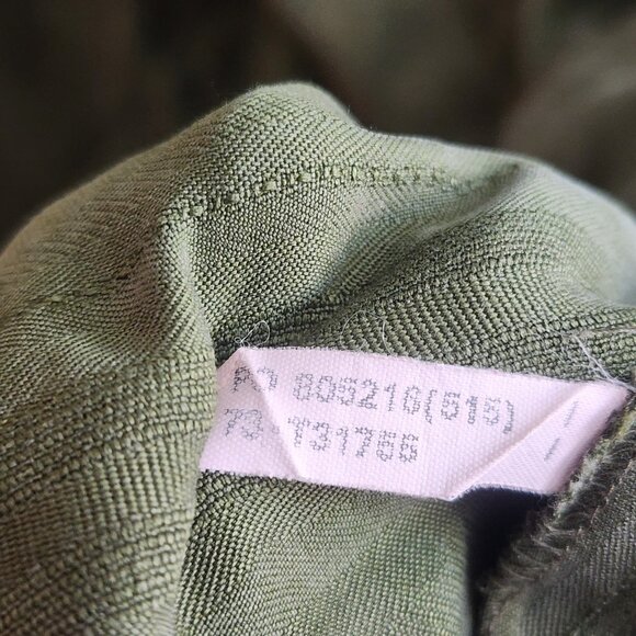 Tommy Bahama Shirt Mens Large Green 100% Silk Palm Leaf Jacquard Camp Button Up - Picture 8 of 13